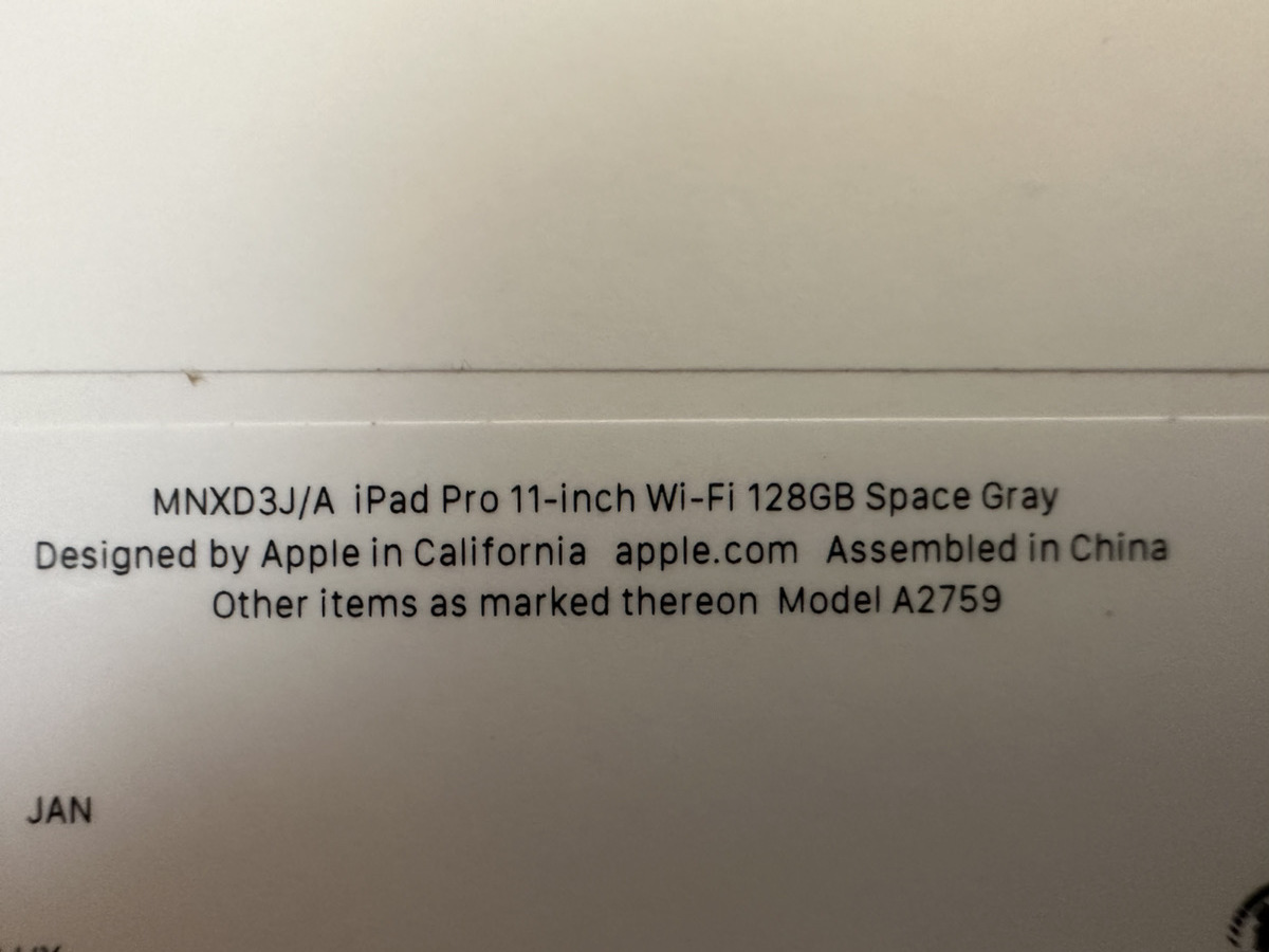新品・未開封・保証未開始】Apple iPad Pro 11インチ 第4世代 Wi-Fi