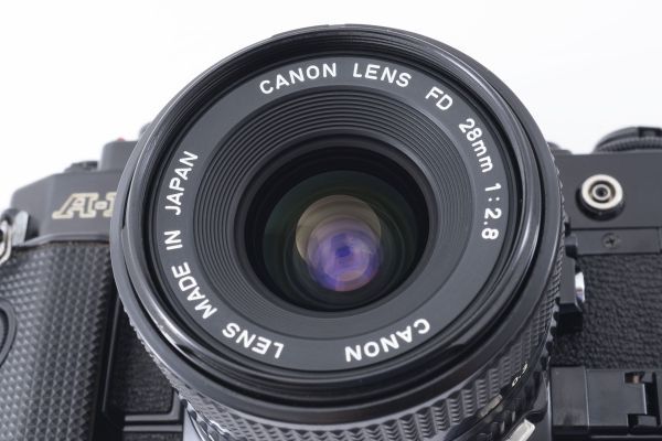 【美品】Canon キヤノン A-1 ＋ NEW FD 28mm F2.8 ★シャッター全速完動・露出計正常・鳴きなし★ #A014_画像9