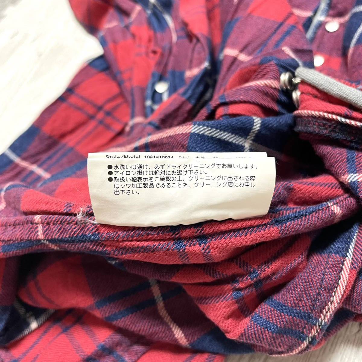 Junhashimoto フックシャツ シワ加工 チェック 1061610034 size2ジュンハシモト B’2nd別注_画像10