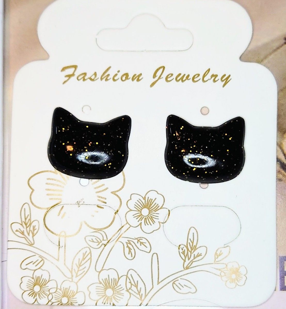 猫 黒猫 ピアス イヤリング ハンドメイド