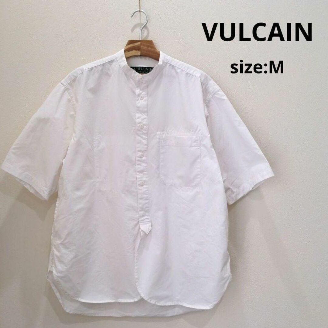 バルカン VULCAIN バンドカラー ビッグシルエット シャツ メンズ 白 M