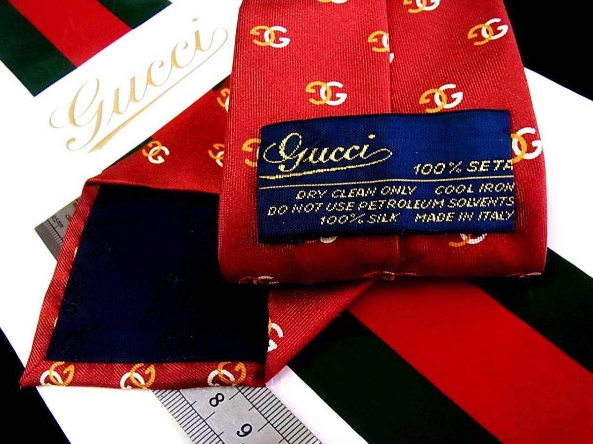 ★☆*:.*:【新品】5127T 【GUCCI】オールド グッチ「ＧＧロゴ入」ネクタイ_画像1