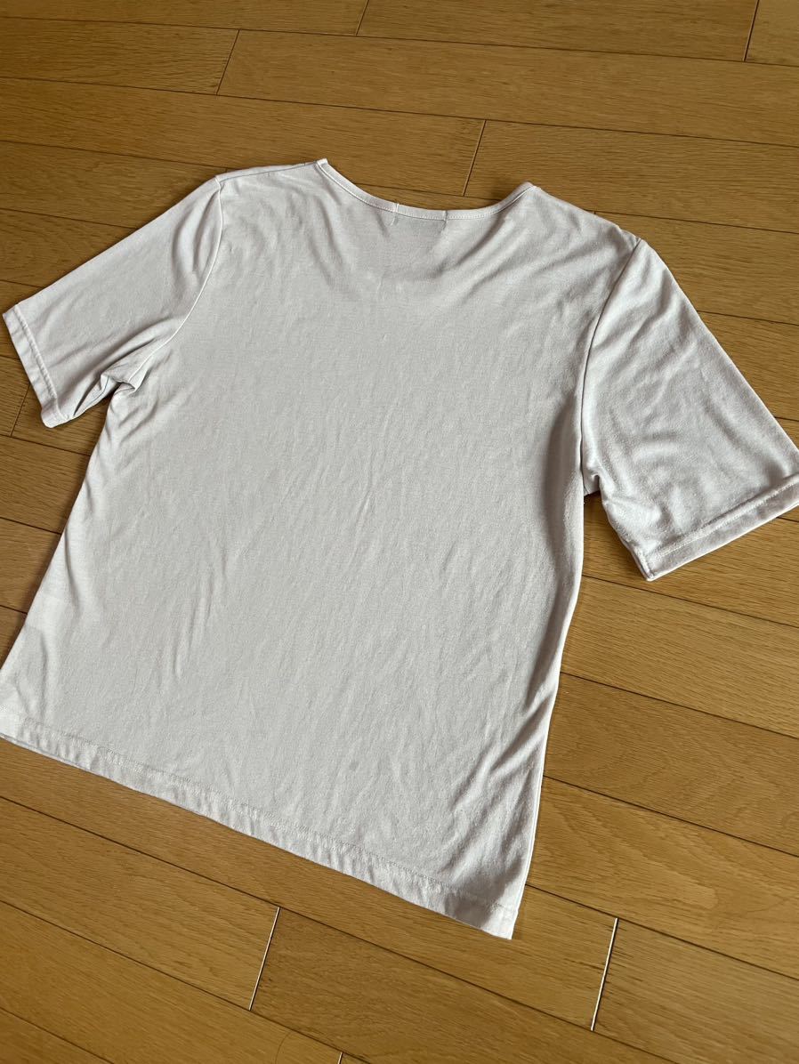 半袖 カットソー ベージュ Tシャツ トップス Lサイズ レディース グレージュ_画像8