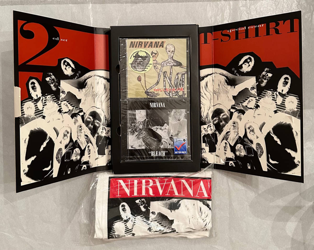 ■1996年 新品 オリジナル Italy盤 NIRVANA - NIRVANA BOX 2CD ボックスセット / Tシャツ / ポストカード / ニルヴァーナ / Kurt Cobain_画像7