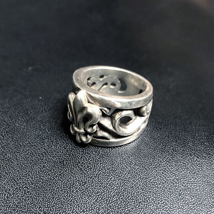 Vintage Silver Flare Tribal Ring 925 16号 スターリングシルバー