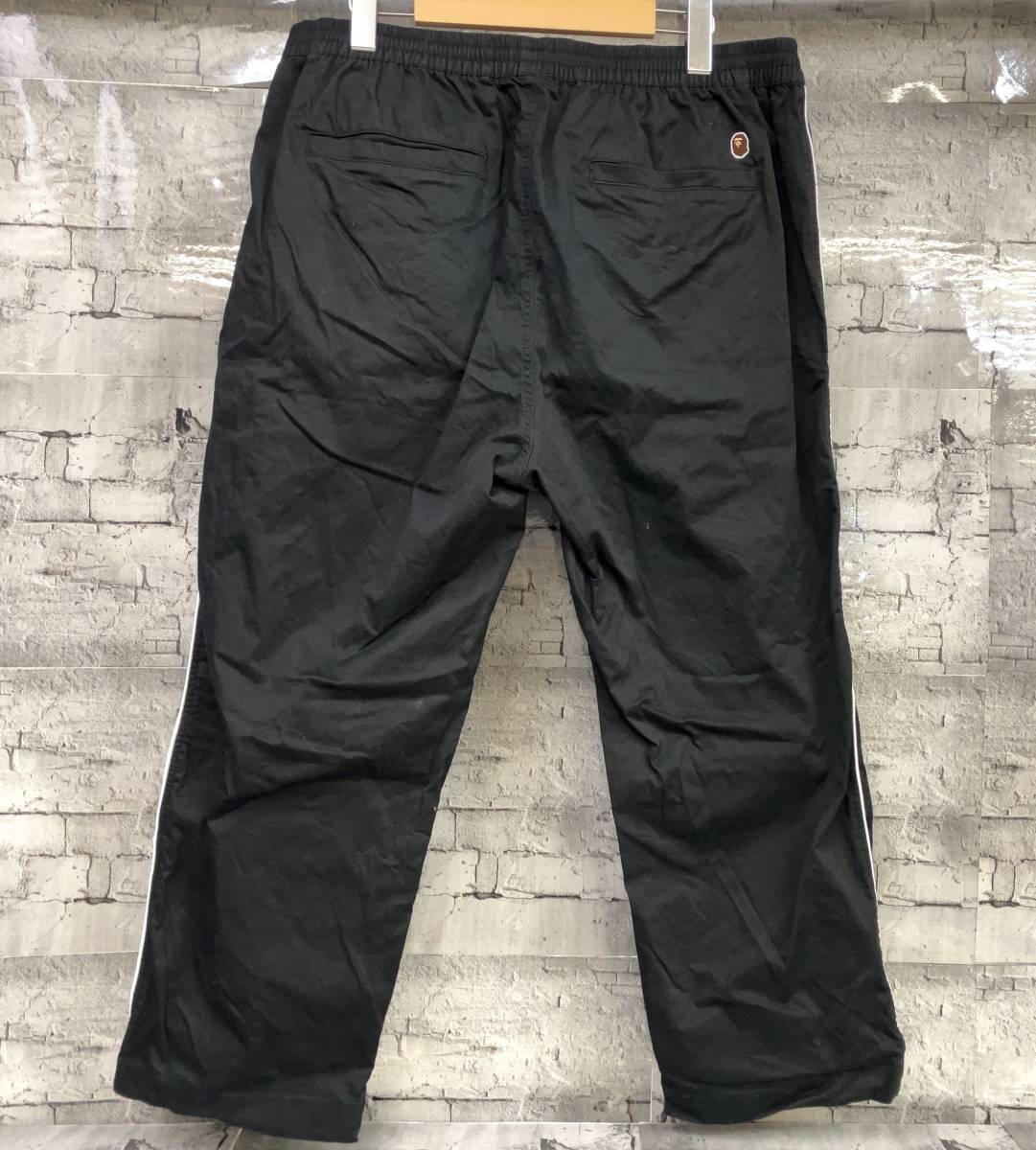 A BATHING APE アベイシングエイプ Cropped Black Pants イージーパンツ サイズ表記2XL ブラック_画像2