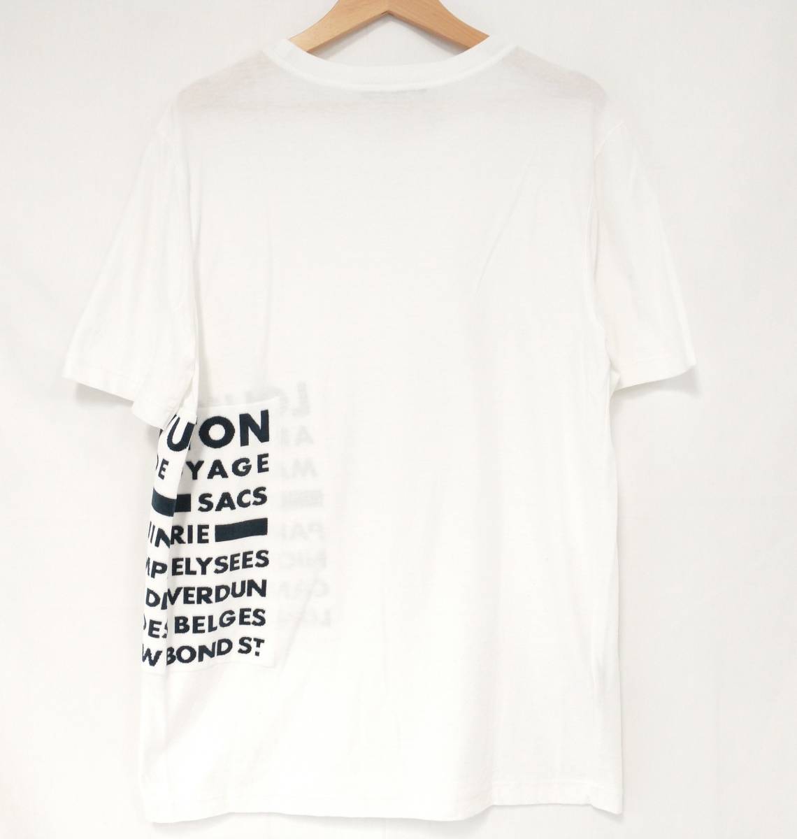 LOUIS VUITTON ルイウ゛ィトン RM162 JIK HAY80W 16AW ベロアボルドースタンプ メッセージTシャツ 半袖Tシャツ WHT XLサイズ_画像2