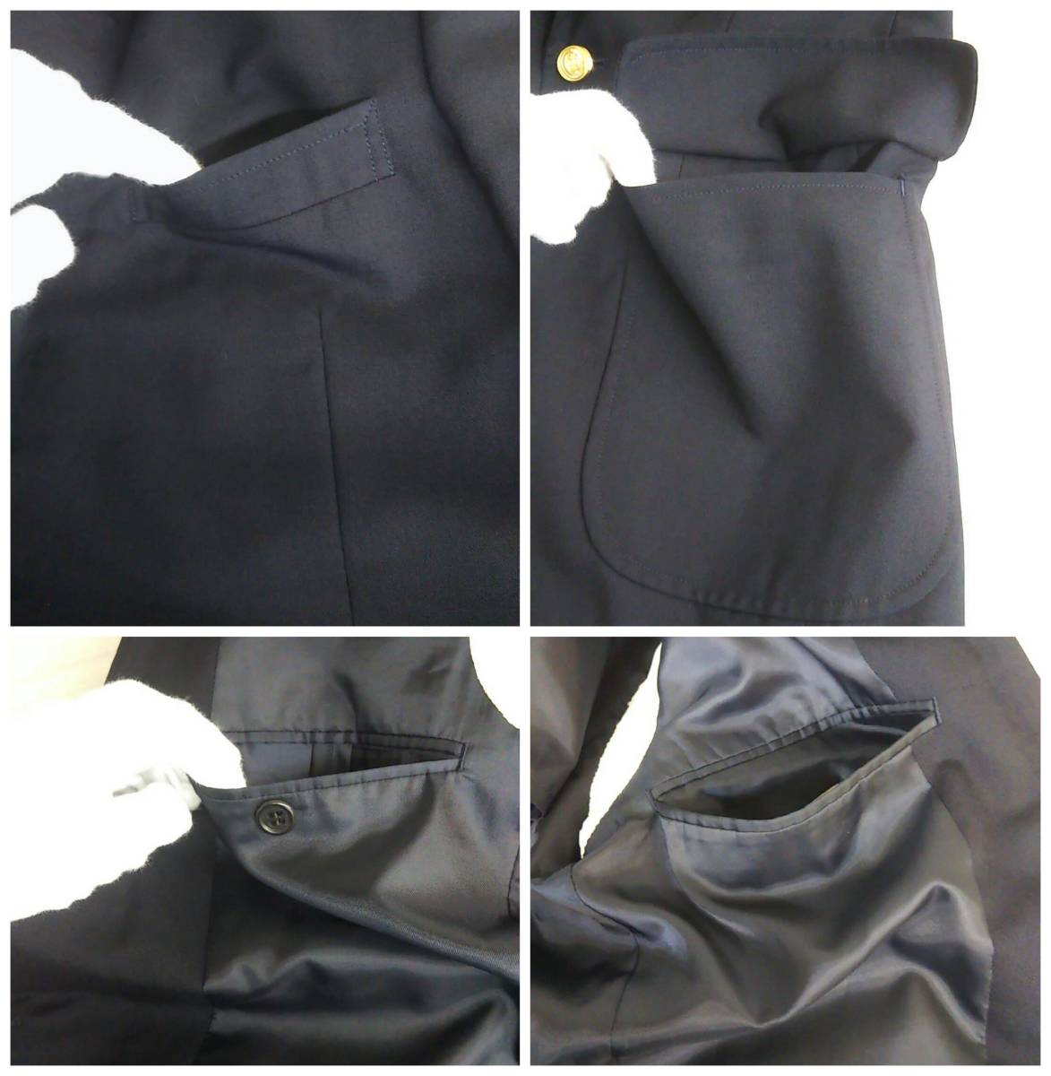 Brooks Brothers ブルックスブラザーズ テーラードジャケット スーツ ネイビー 紺 ウール100% 毛 日本製 メンズ [サイズ不明]_画像6