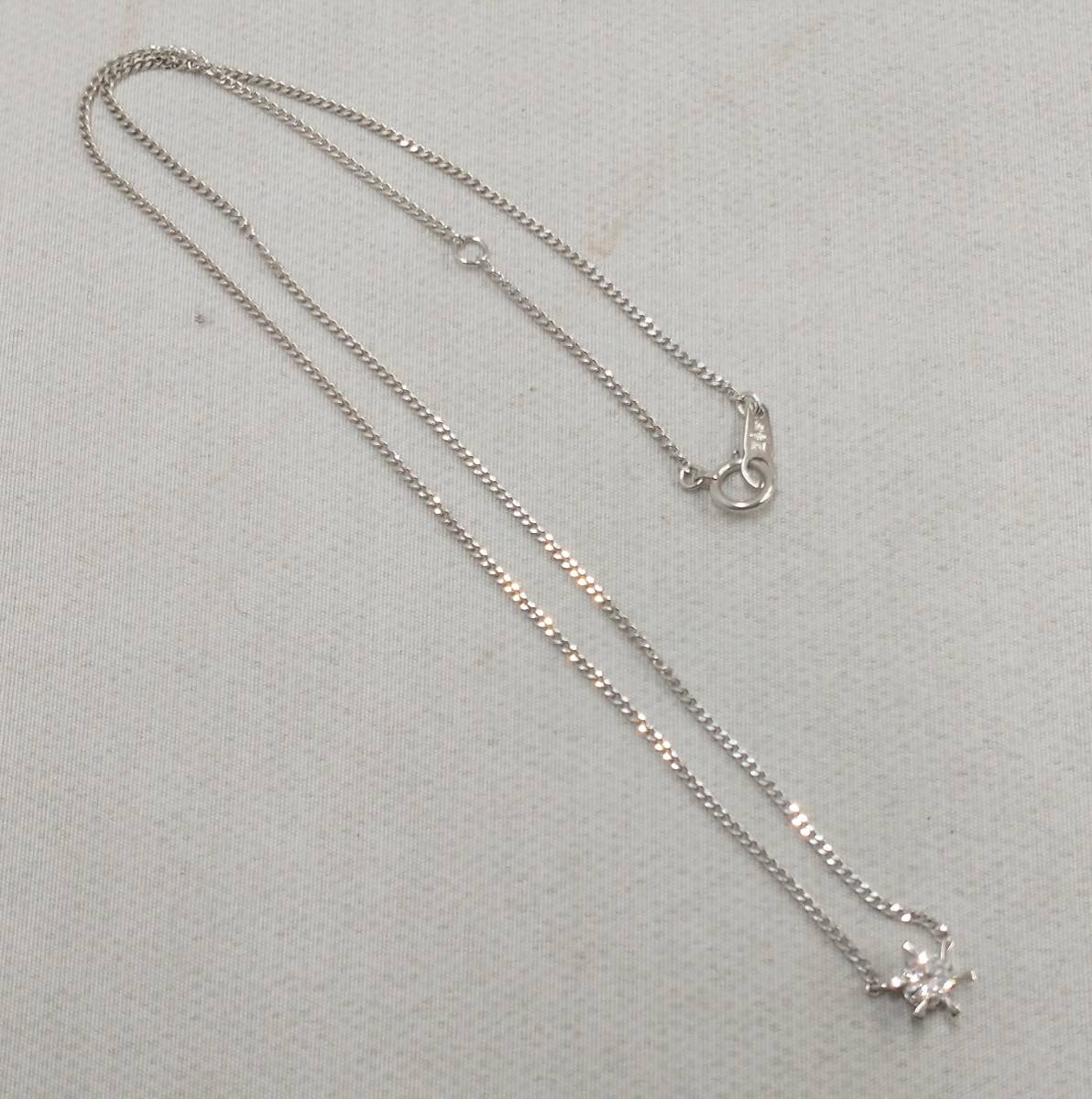 【鑑定書付き】Pt850　ダイヤ0.26ct　40cm　3.6g　ネックレス　プラチナ　ダイヤモンド_画像5