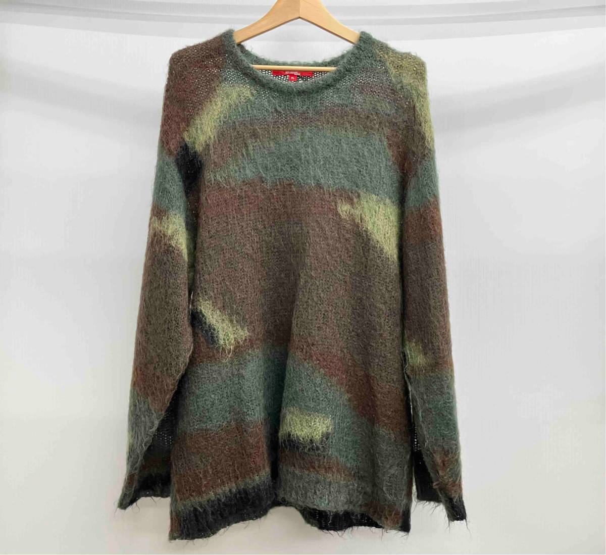 Supreme COMME des GARCONS Brushed Camo Sweater Olive カモフラ柄 XL 21AW ニット