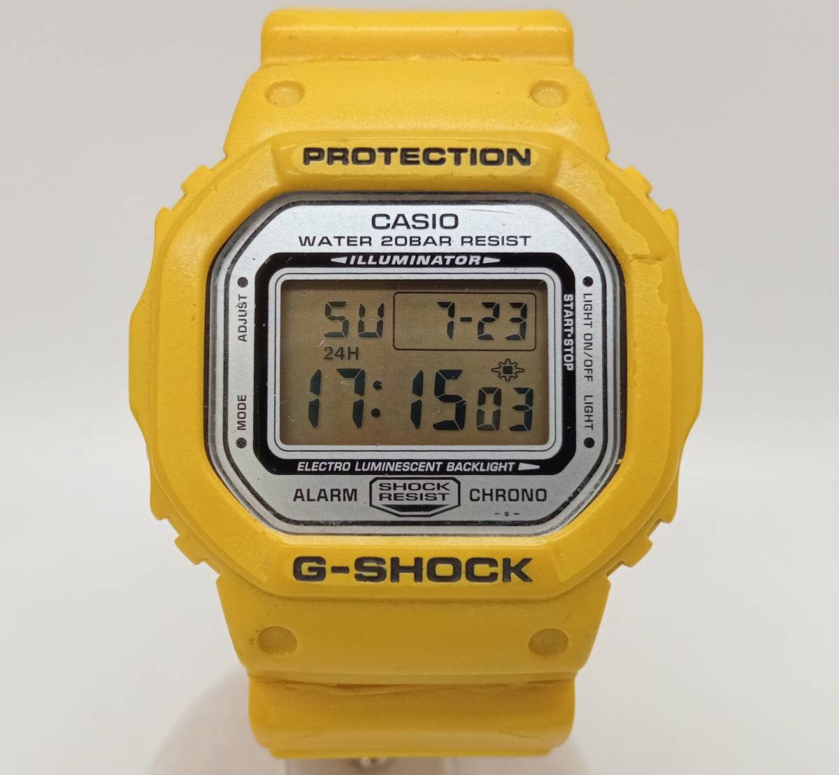 ジャンク 【ジャンク】 CASIO G‐SHOCK カシオ Gショック クォーツ メンズ 腕時計 DW-5600 イエロー デジタル_画像1