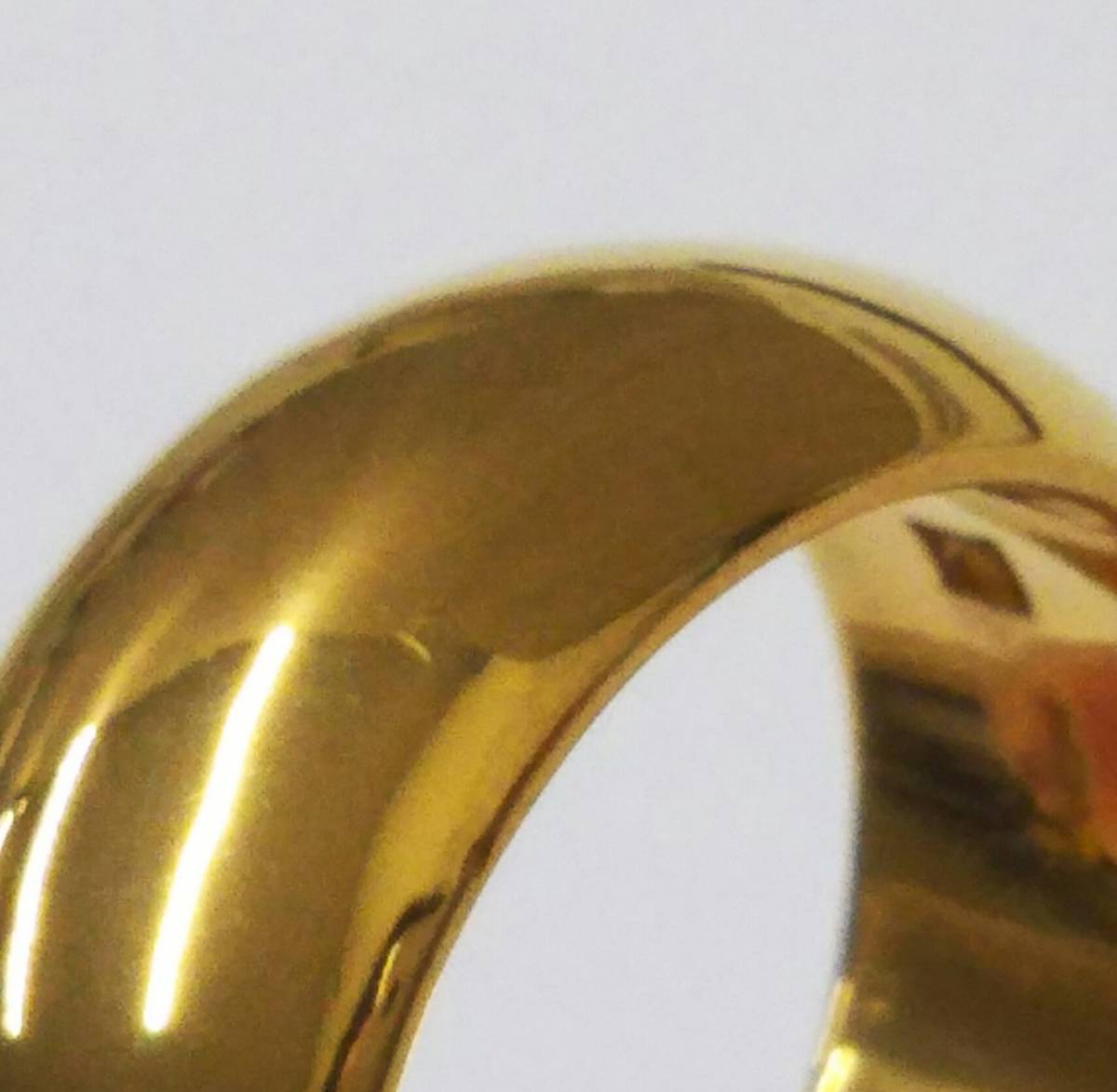 【クリーニング済】K24 純金 総重量約16.0g 約12号 太甲丸 シンプル デザイン ゴールド リングの画像4