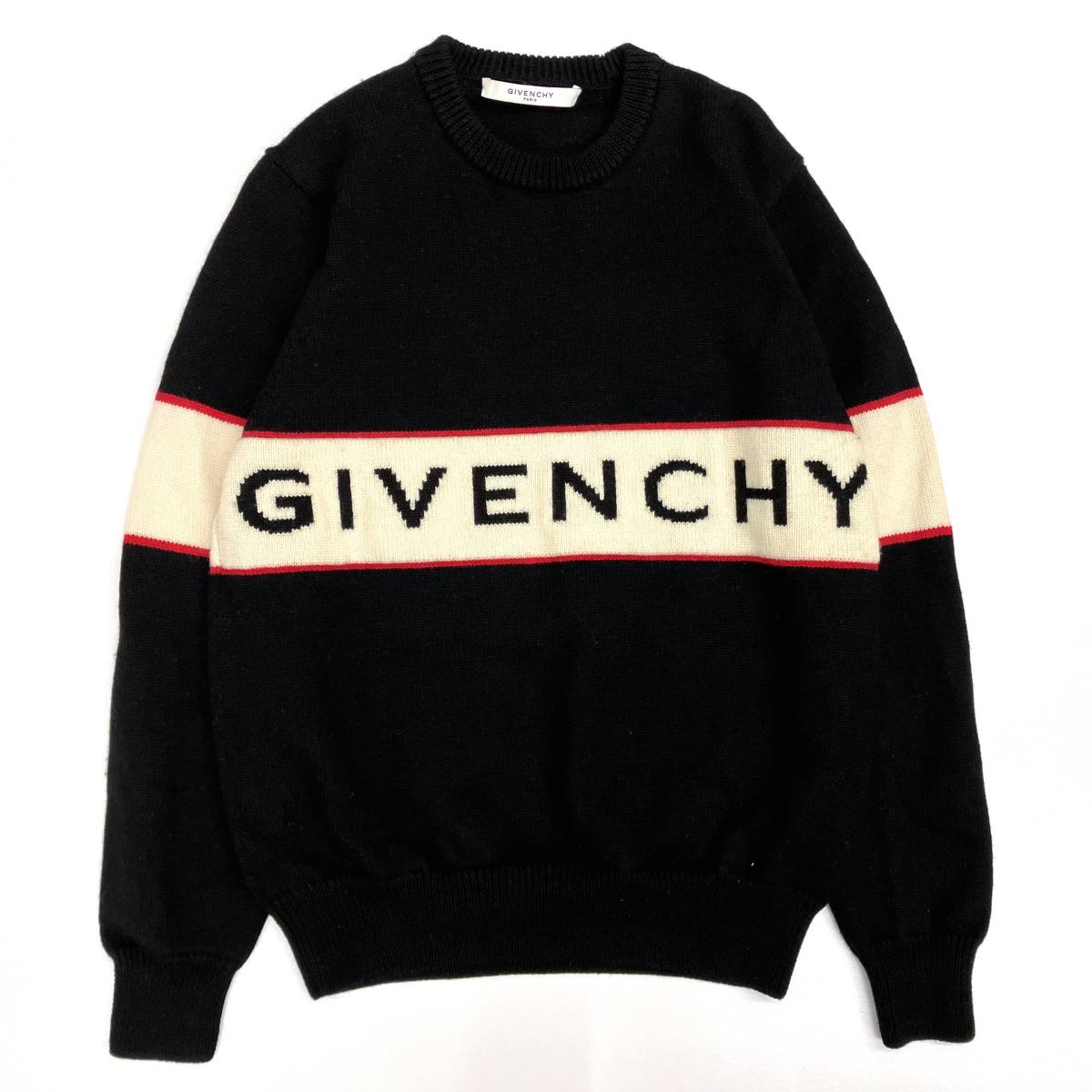 GIVENCHY ジバンシィ ジバンシー セーター ニット ウール BM900G400M 2018AW 18AW ロゴ サイズL