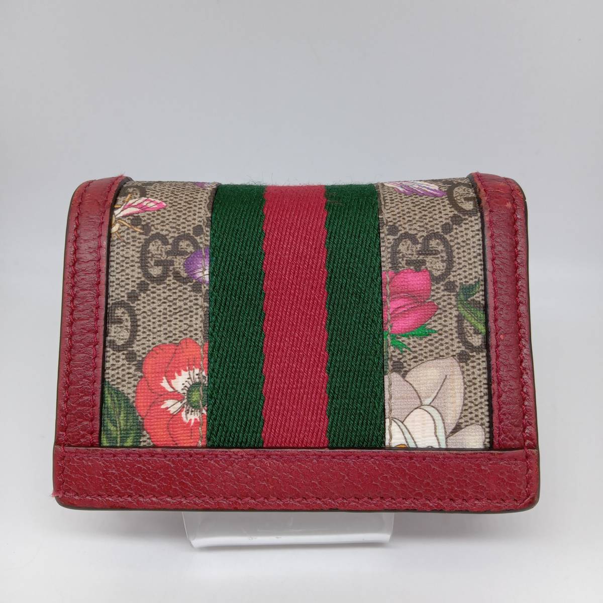 正規販売店】 GUCCI グッチ／ 523155／フラワー／二つ折り財布 二