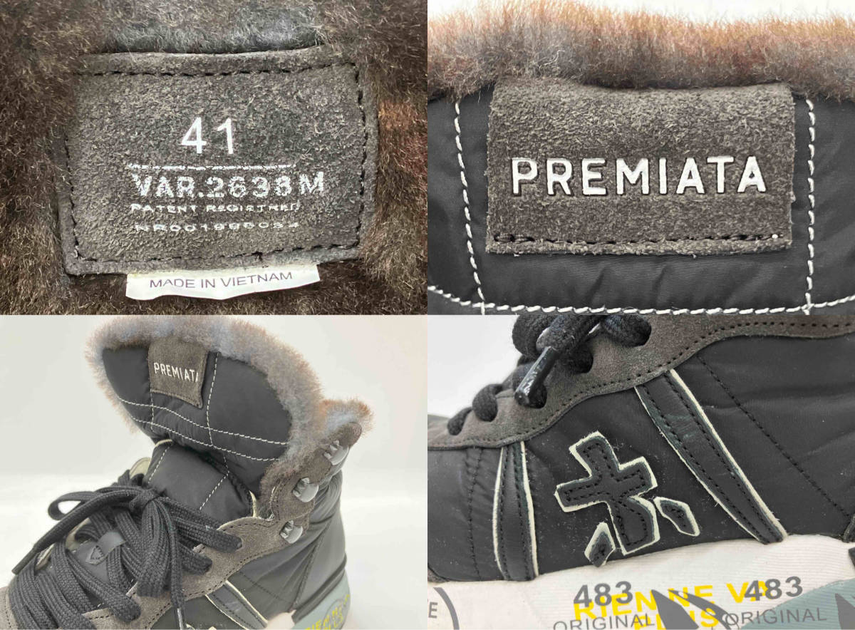 PREMIATA WHITE プレミアータ ホワイト ALAN アラン スニーカー 2638M ブラック EU41 サイズ25.5cm_画像7