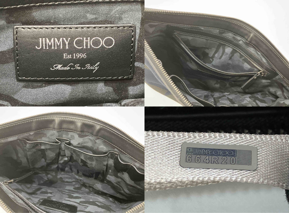 JIMMY CHOO ジミーチュウ クラッチバッグ セカンドバッグ キャンバス MADE IN ITALY イタリア製 スター 星_画像5