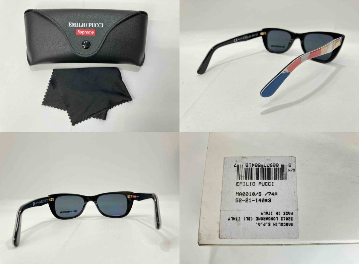 Supreme Emilio Pucci シュプリーム エミリオプッチ Cat Sunglasses キャット サングラス 箱 ケース付き_右側テンプル歪みあり