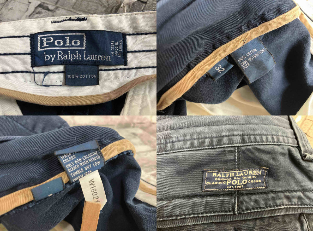 POLO RALPH LAUREN Polo Ralph Lauren половина брюки-карго шорты хлопок размер надпись 32 темно-синий 