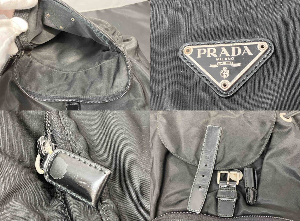 PRADA プラダ B4650F リュック リュックサック ナイロン×レザー レディース NERO ブラック 黒 バッグ 鞄_画像8