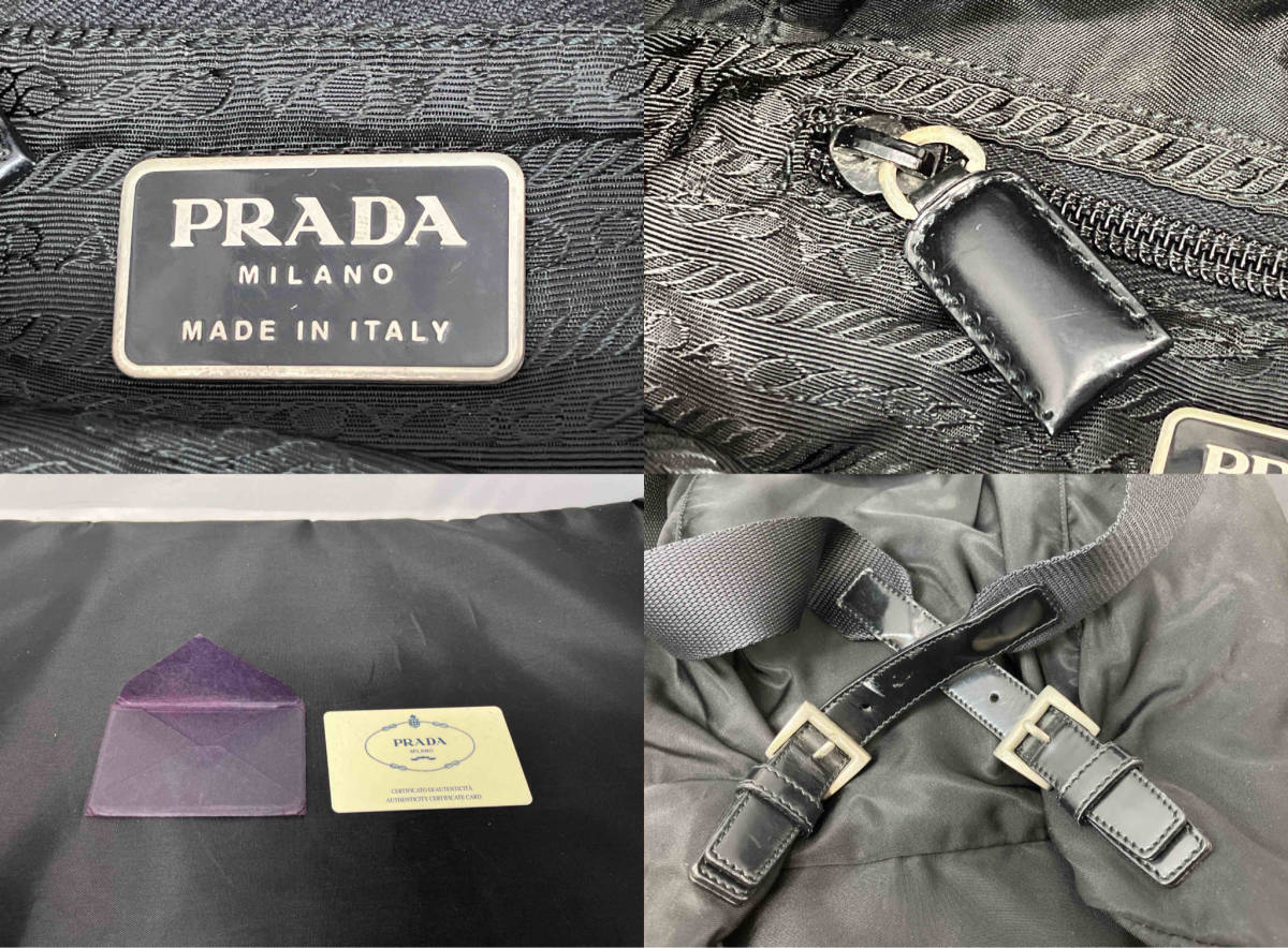 PRADA プラダ B4650F リュック リュックサック ナイロン×レザー レディース NERO ブラック 黒 バッグ 鞄_画像9