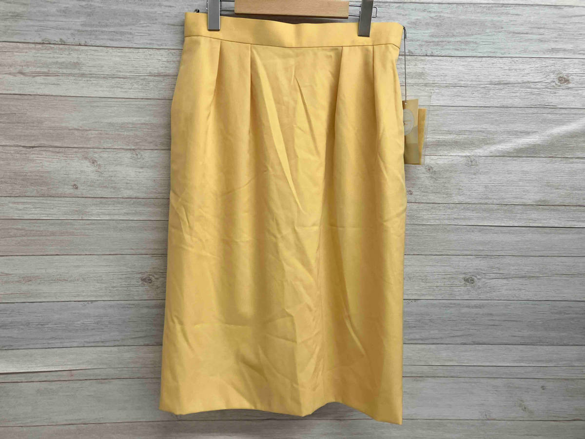 Christian Dior SKIRT YELLOW 2TUCK KP4B27110 クリスチャン ディオール スカート イエロー 2タックサイズEL_画像1