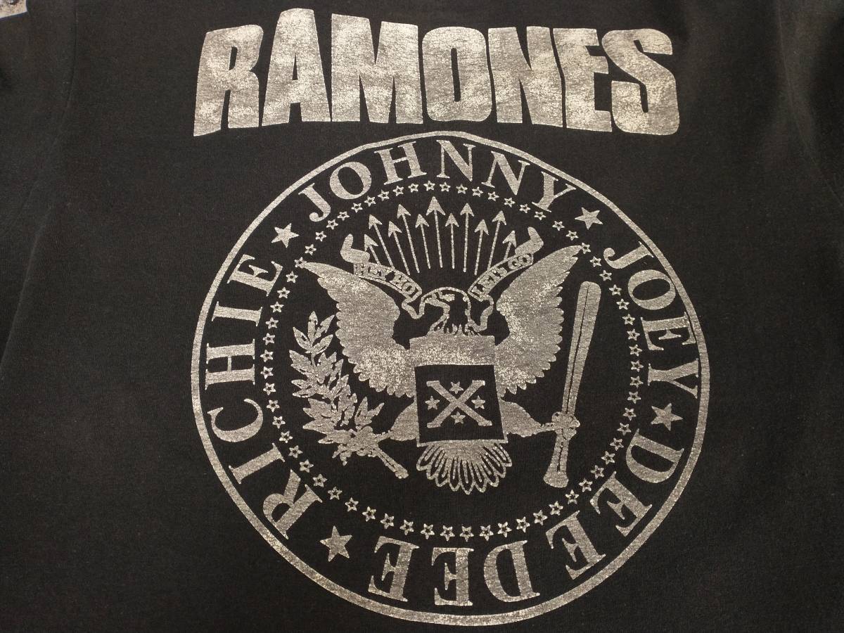 USA製 RAMONES ラモーンズ 半袖Tシャツ バンドTシャツ シングルステッチ SELECT-T サイズL ブラック 店舗受取可_プリントにかすれあり