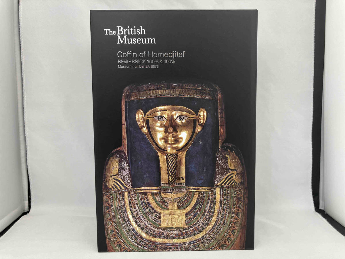 【未使用/未開封品】 メディコム・トイ The British Museum 「Coffin of Hornedjitef」 100%&400% BE@RBRICK BE@RBRICK /ベアブリック