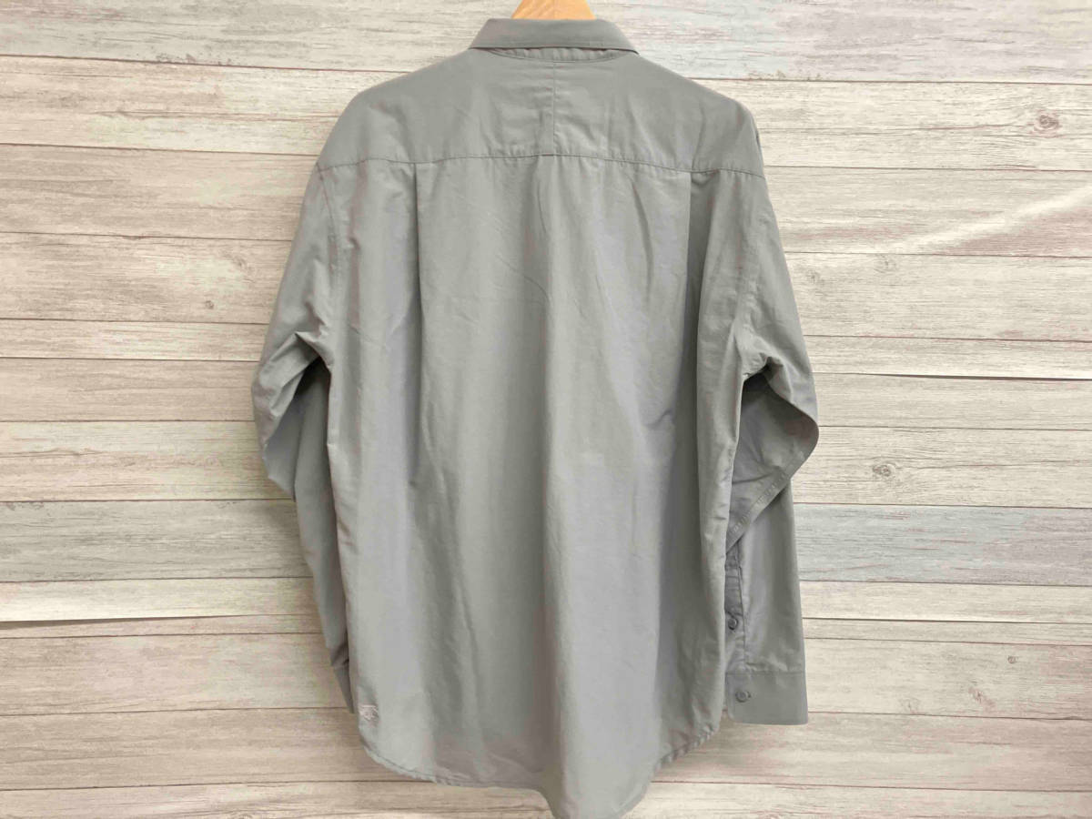 DESCENTE PAUSE REGULAR COLLAR NYLON SHIRT GRAY デサント レギュラー カラーナイロンシャツ グレー サイズM_画像2