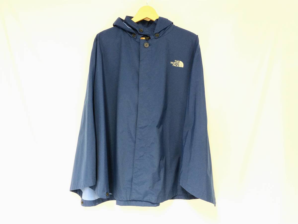 THE NORTH FACE ザノースフェイス RAIN CAPE NP11414 レインケープ レインポンチョ カッパ フード取り外し可能 ナイロン 青