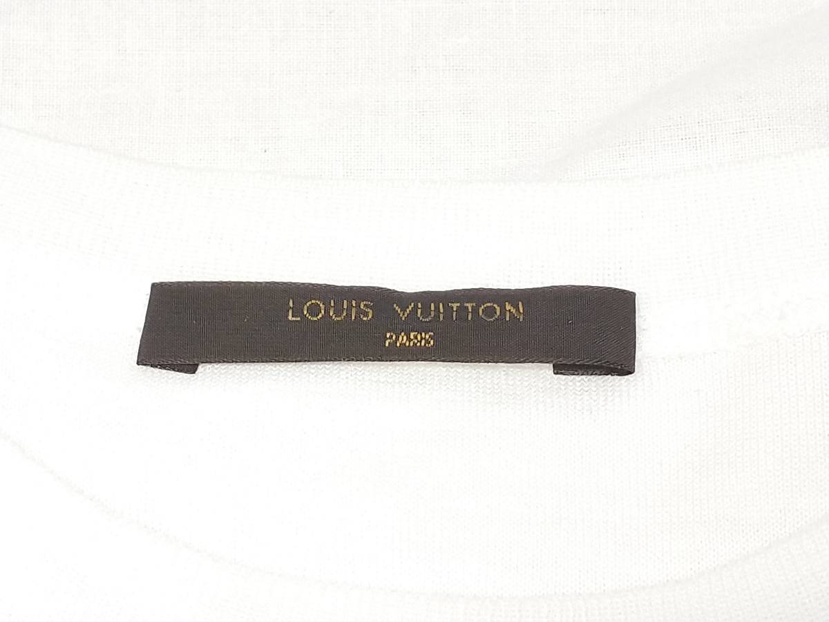 LOUIS VUITTON ルイウ゛ィトン RM162 JIK HAY80W 16AW ベロアボルドースタンプ メッセージTシャツ 半袖Tシャツ WHT XLサイズ_画像7