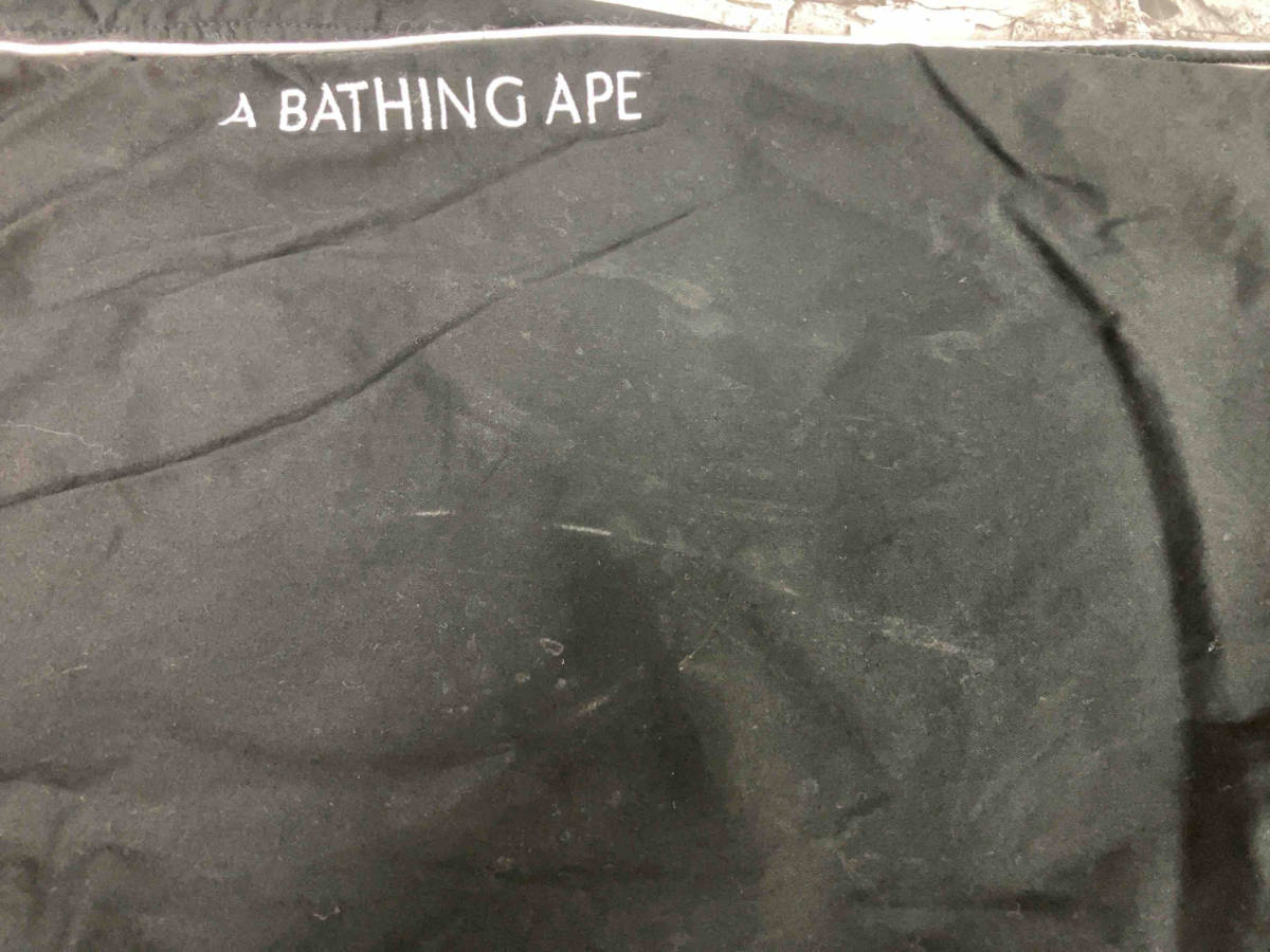 A BATHING APE アベイシングエイプ Cropped Black Pants イージーパンツ サイズ表記2XL ブラック_全体的に汚れあり、スレあり