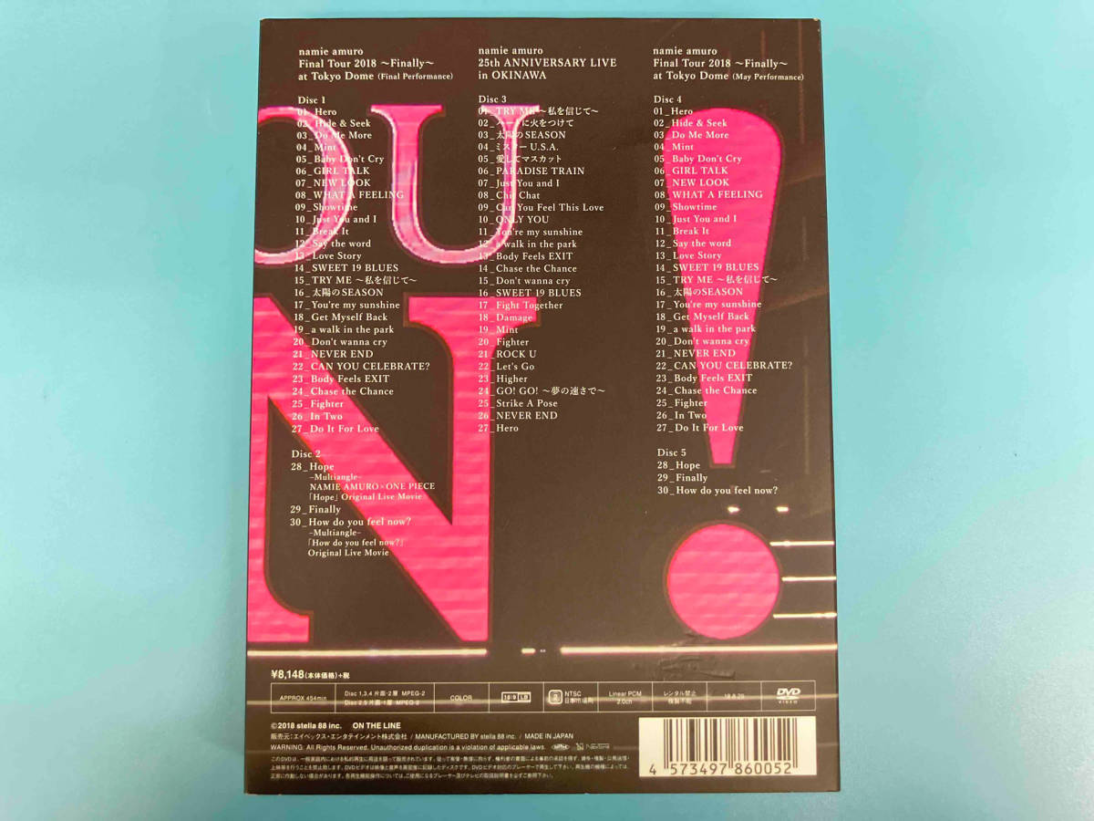 DVD namie amuro Final Tour 2018 ~Finally~( Tokyo Dome последний ..+25 годовщина Okinawa Live +5 месяц Tokyo Dome ..)( первый раз производство ограниченая версия )