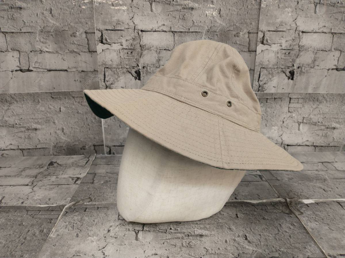80s 90s L.L.Bean エルエルビーン ハット 帽子 キッズサイズ コットン ベージュ グリーン 店舗受取可