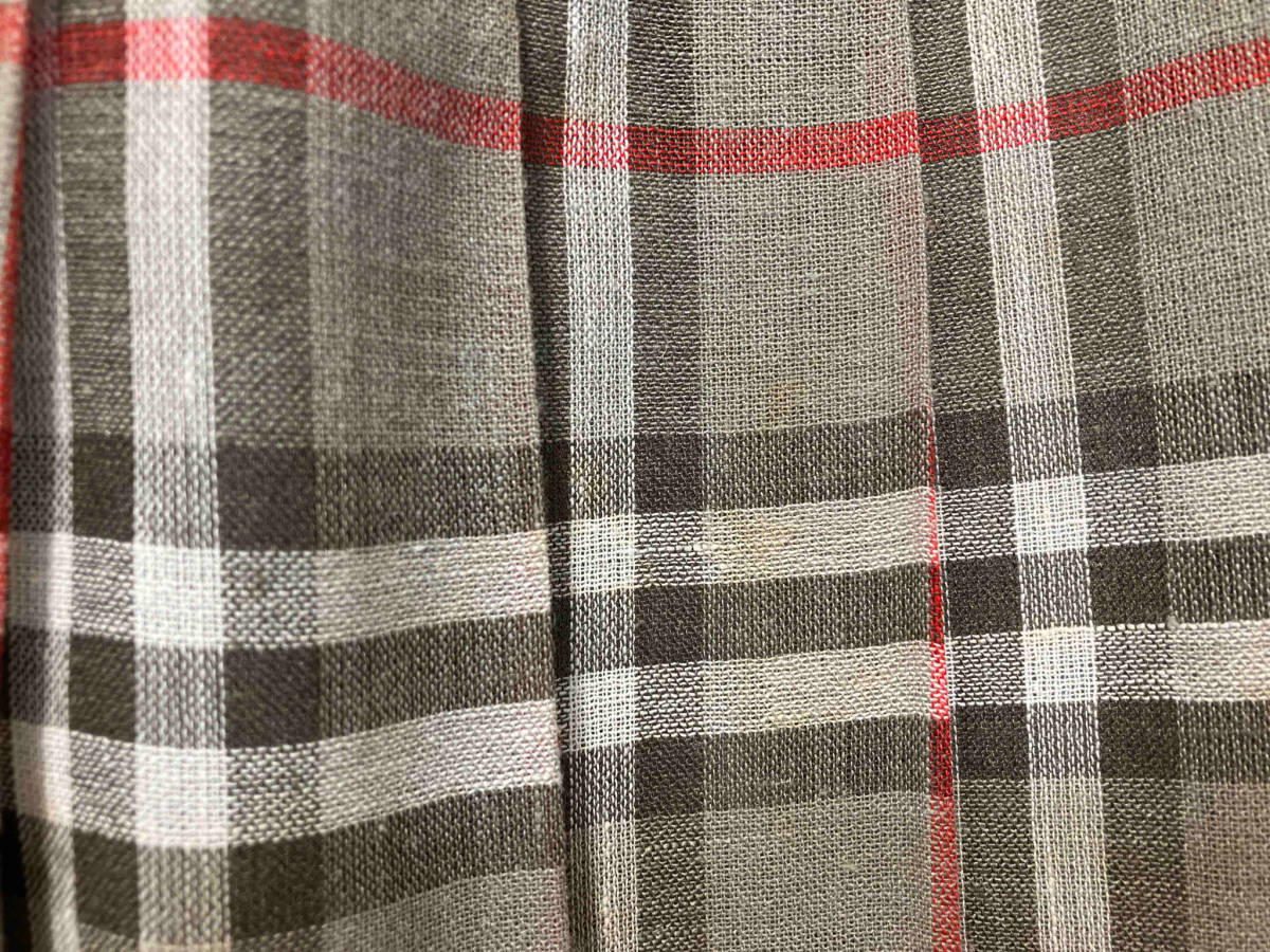 Burberrys 90s большой знак бирка юбка Burberry nova проверка полиэстер плиссировать Vintage vintage