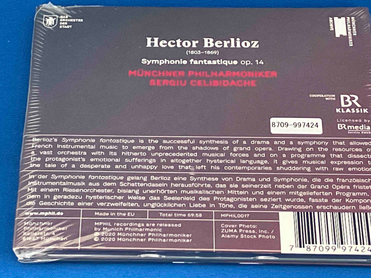 【新品未開封】輸入盤 Berlioz Symphonie fantastique SERGIU CELIBIDACHE_画像2