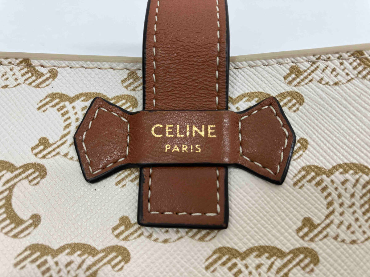 CELINE セリーヌ トリオンフ U.PB.1241 財布 二つ折り財布 ウォレット PVC×レザー 箱付き_ブランドロゴ