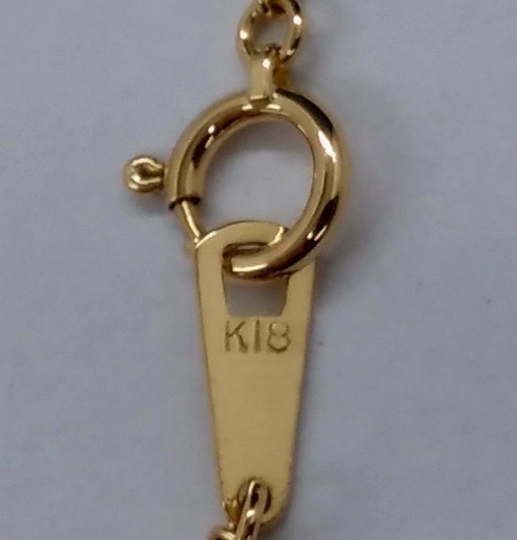 K18 デザインネックレス 40cm 7.6g 18金 ネックレス_画像4