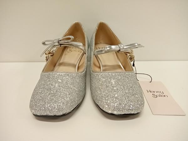 Honey salon グリッタースクエアジュエルパンプス パンプス シルバー サイズS 約22.5cm_画像2