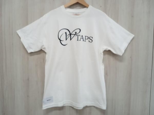 【福袋セール】  WTAPS ダブルタップス Tシャツ 半袖 ホワイト ロゴ SIZE:X01 Sサイズ 文字、ロゴ