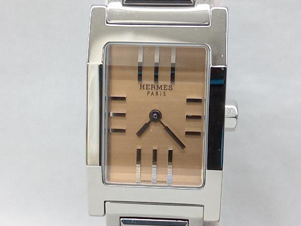 【23年4月電池交換・研磨済】HERMES エルメス タンデム TA1 210 腕時計 シルバー