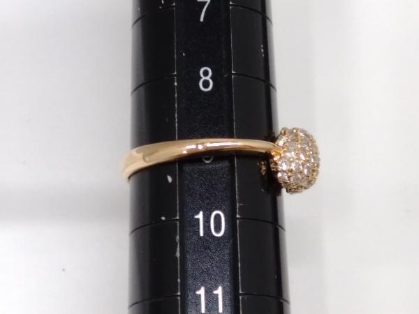【新品仕上げ済】 K18 ダイヤモンド 0.3ct ハートモチーフ リング 約9号 2.3gの画像7