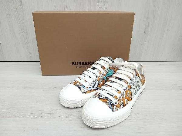 BURBERRY London バーバリー ロンドン ENGLAND スニーカー サメ 貝殻柄 サイズ22.5cm_画像1