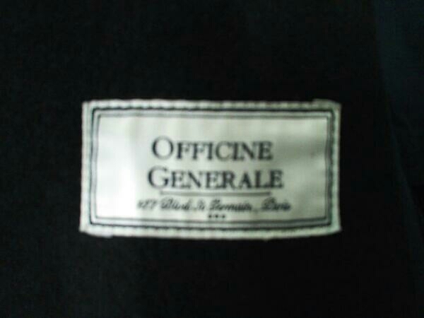 OFFCINE GENERALE off .sinjenelaru coat pea coat size 46 black wool 
