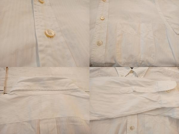 ENGINEERED GARMENTS одежда, сконструированная и изготовленная на научной основе рубашка с длинным рукавом белый полоса American Casual 