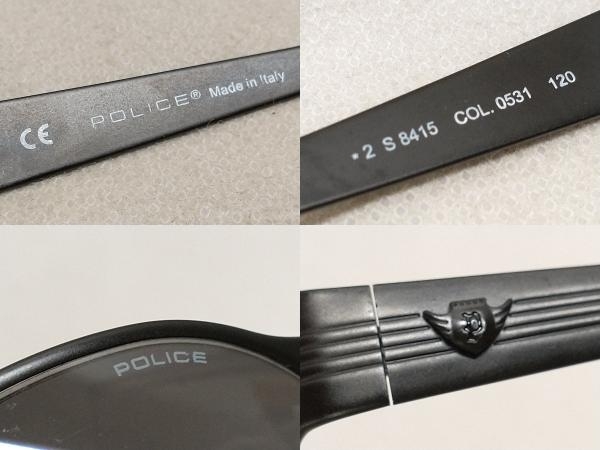 POLICE ポリス S8415 COL.0531 120 アイウェア サングラス メタルフレーム メンズ ブラック/ブラックグラデーション イタリア製 ケースあり_画像6