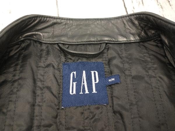 GAP シングルライダース 牛革 ジャケット サイズM ブラック SB2-2001 ギャップ_画像4