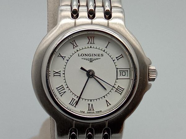 LONGINES 腕時計 7306 フラッグシップ ベルト約15cm 白文字盤 2023年3月電池交換済 レディース