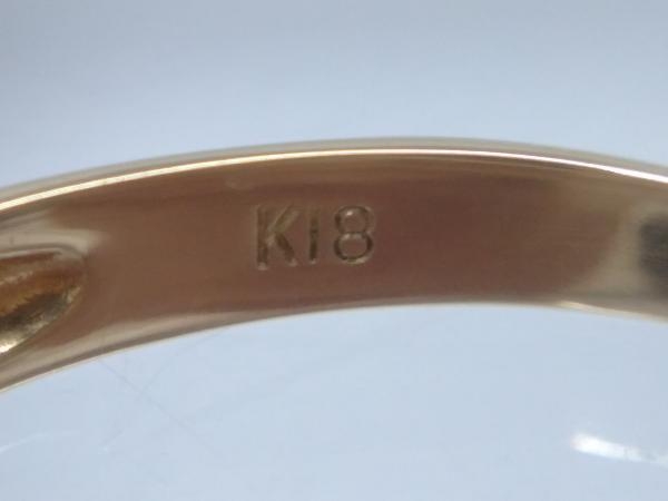 [ новый товар с отделкой ] K18 цветной камень кольцо примерно 11.5 номер 2.0g