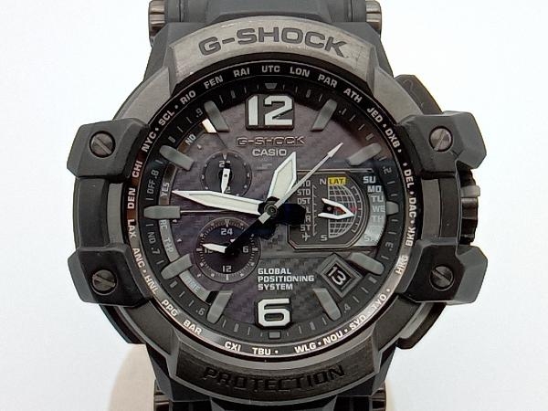 CASIO G-SHOCK 電波ソーラー腕時計 GPW-1000-1B ブラック 動作確認済 グラビティマスター GPSハイブリッド