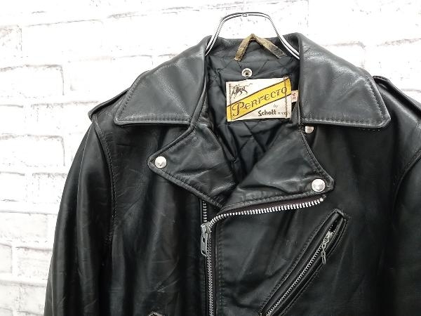 ☆SCHOTT ショット ダブルライダース 70s後期 レザージャケット 牛革